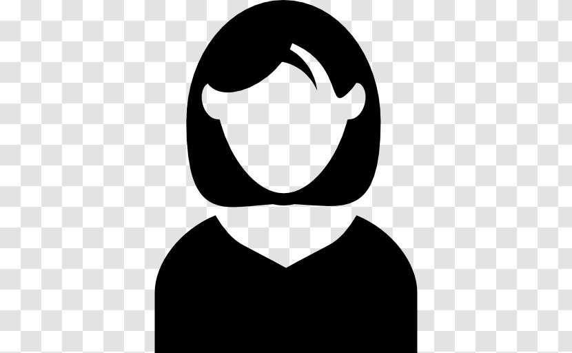 Woman Clip Art - Black And White Transparent PNG