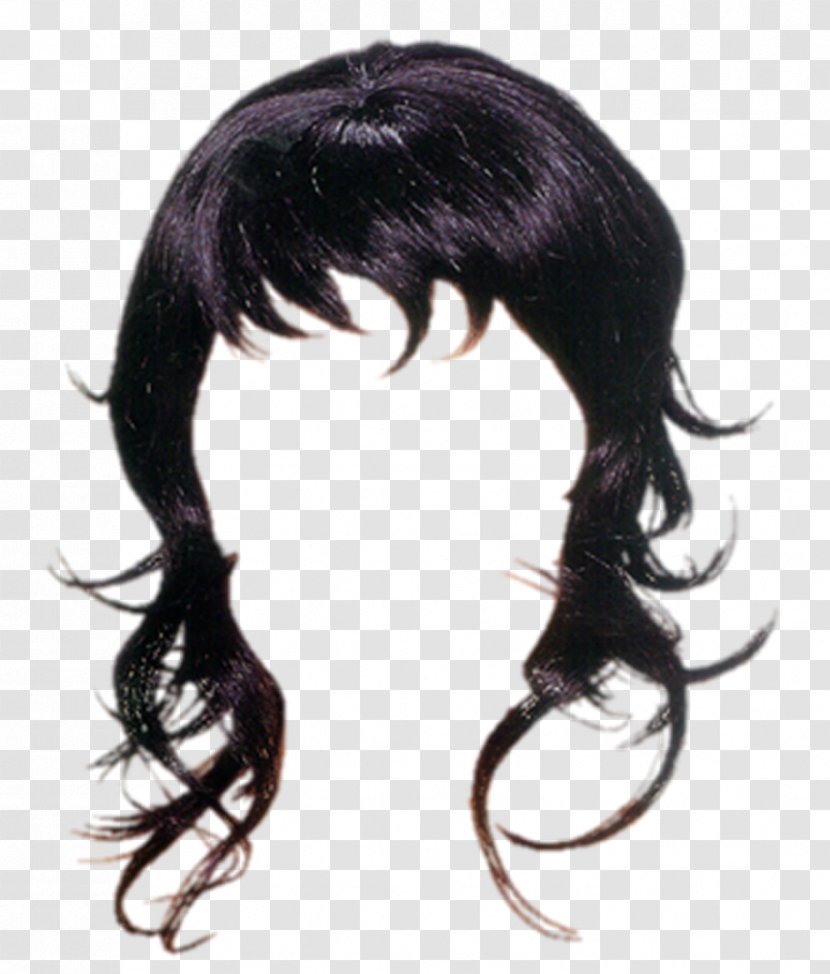 Black Hair Hairstyle Wig - Image Editing Transparent PNG