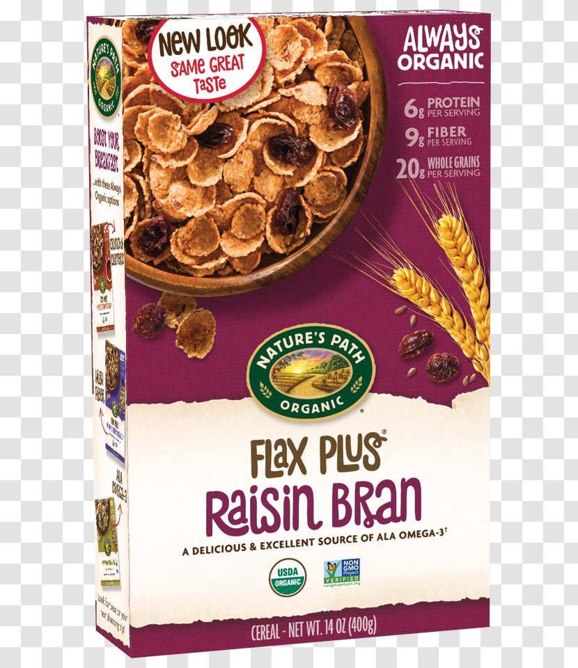 Breakfast Cereal Organic Food Nature's Path Natural Foods - Whole Grain - Wheat-flakes Transparent PNG