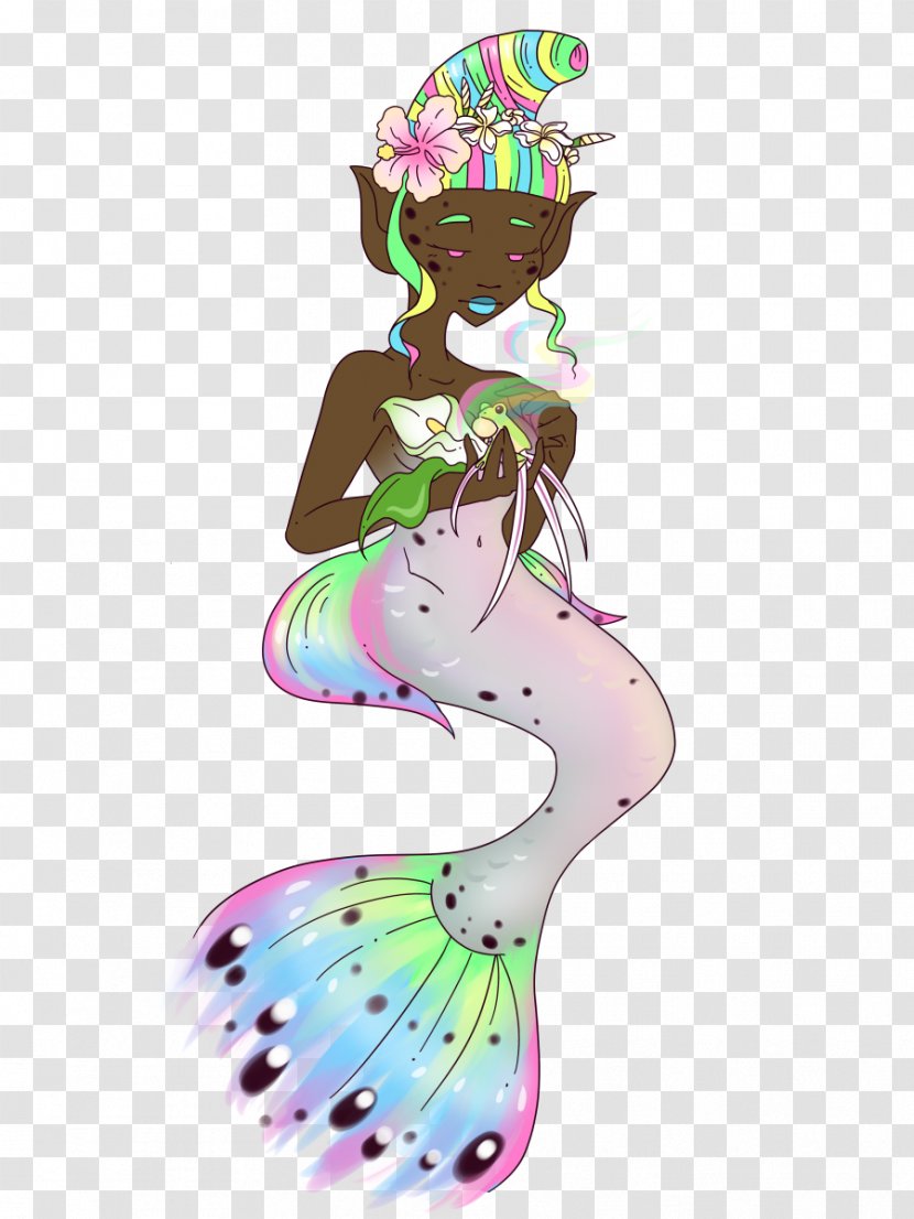 Mermaid Clip Art Illustration - Mythical Creature Transparent PNG