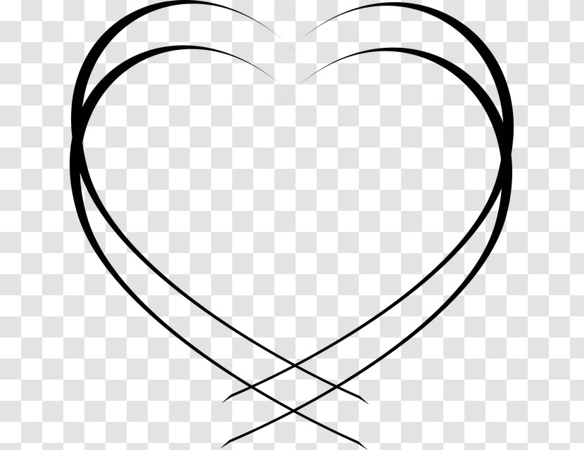 Valentines Day Heart - Coloring Book Line Art Transparent PNG