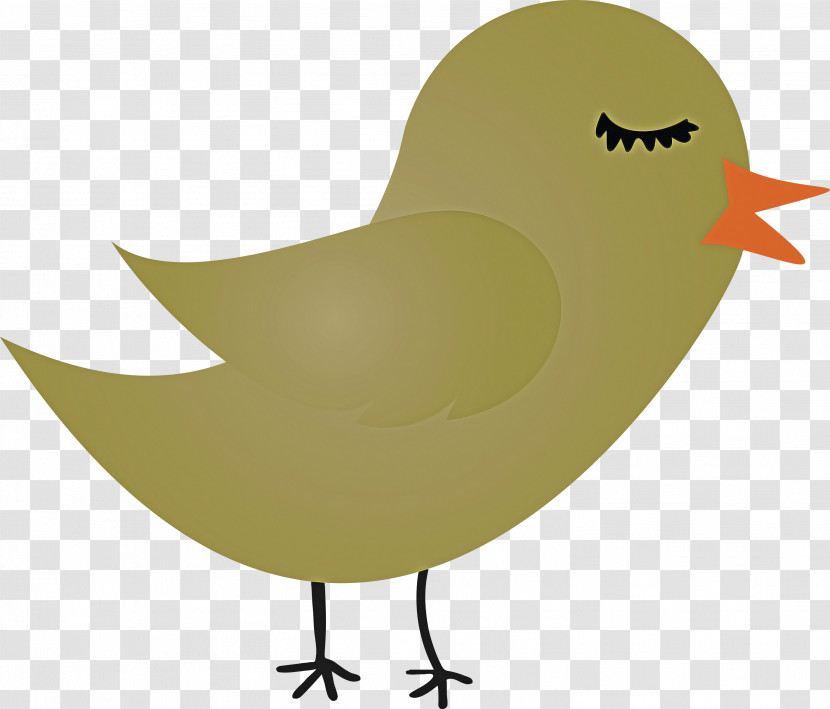 Bird Chicken Yellow Cartoon Beak Transparent PNG