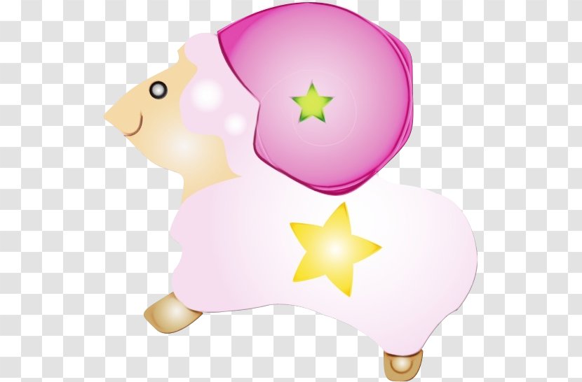 Watercolor Animal - Project - Fictional Character Pink Transparent PNG