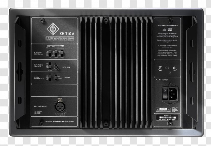 Subwoofer Neumann KH 310 A Studio Monitor Loudspeaker Enclosure - Audio Equipment Transparent PNG