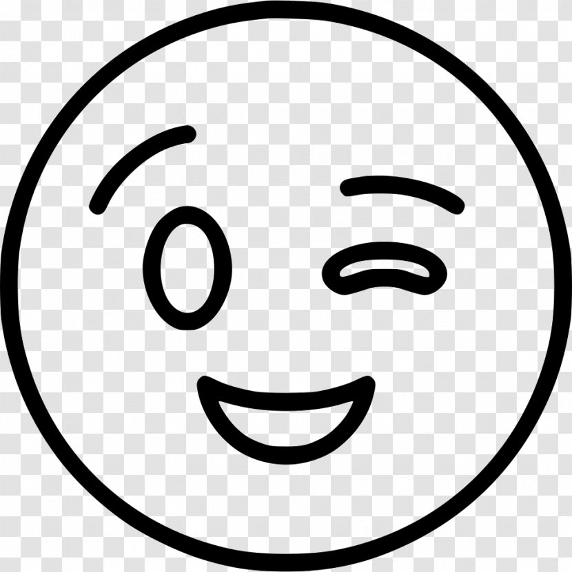 Smiley Wink Emoji Emoticon Drawing - Mouth Transparent PNG