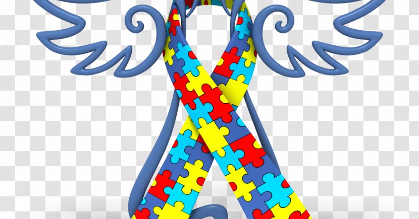 World Autism Awareness Day Ribbon Angelman Syndrome - Text Transparent PNG