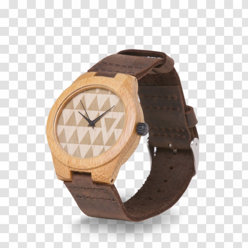 Watch Strap WeWOOD Leather - Brown Transparent PNG