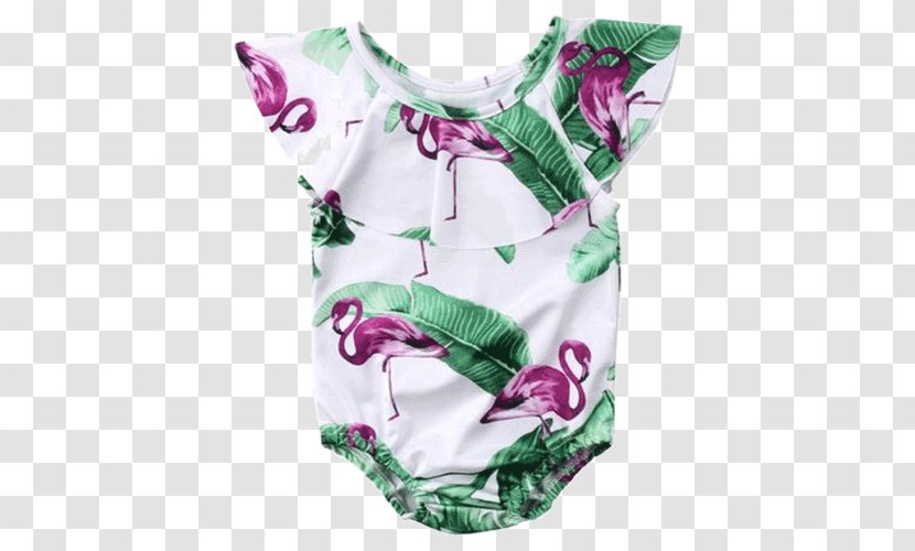 One-piece Swimsuit Collar Bodysuit Tankini - Flower - Flamingo Swim Transparent PNG