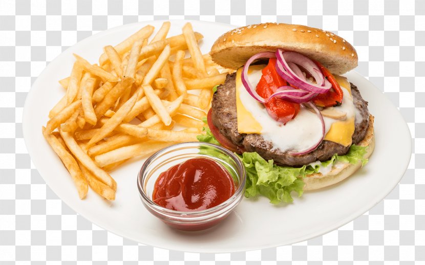 Hamburger Fast Food Cheeseburger Junk Pizza - Burger And Sandwich Transparent PNG