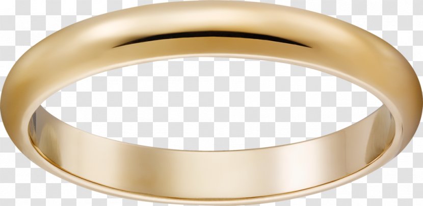 Wedding Ring Cartier Diamond - Engagement - Gold Transparent PNG