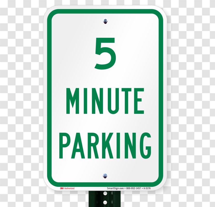 Parking Car Park Traffic Sign Shoulder - Text - 5 Minutes Transparent PNG