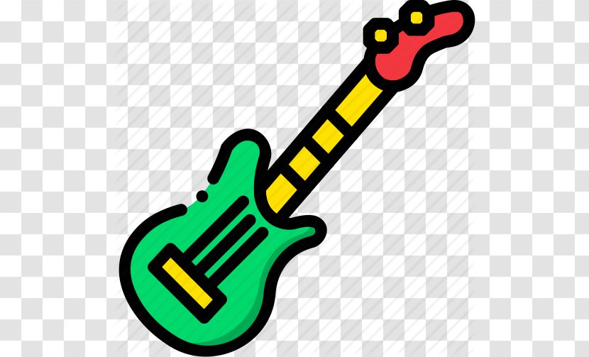 Electric Guitar Icon - Watercolor - Cartoon Transparent PNG