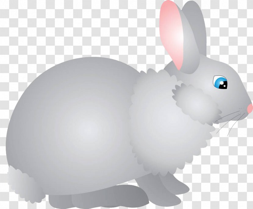 Domestic Rabbit Easter Bunny Cartoon - Resting Transparent PNG