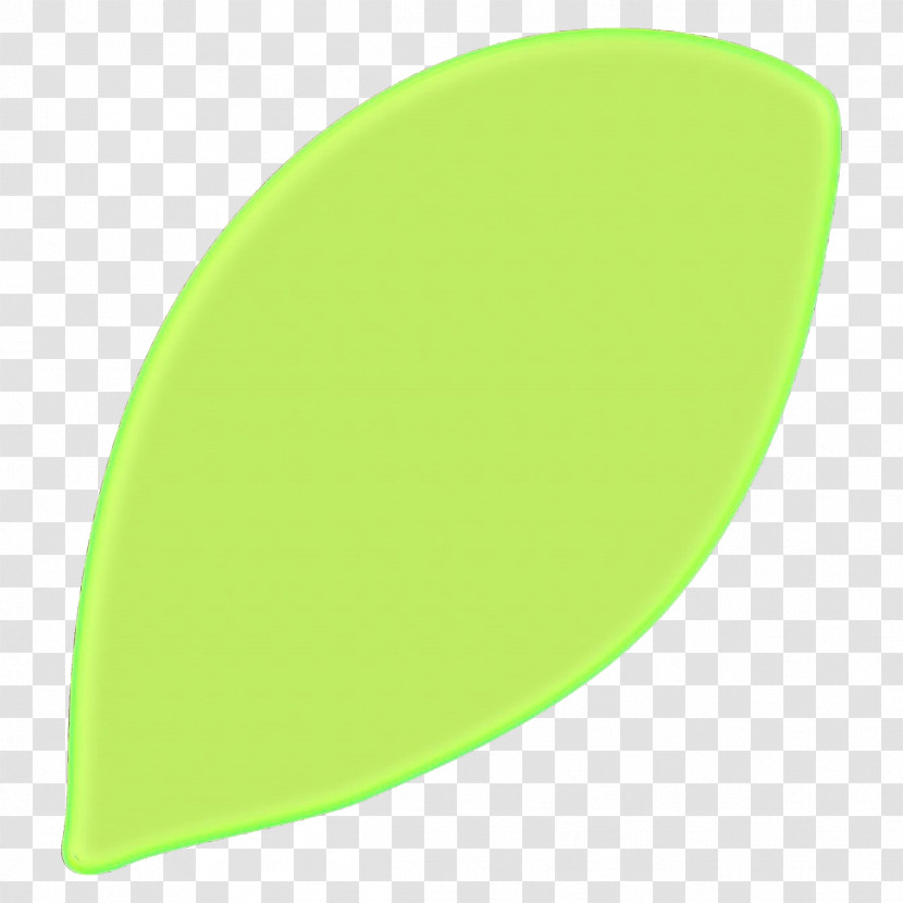Green Yellow Leaf Oval Pick Transparent PNG