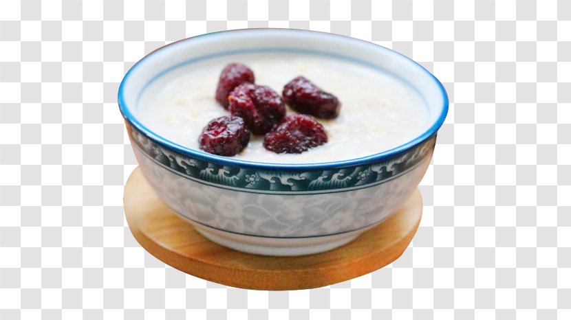 Milk Yogurt Congee Oatmeal Jujube - Watercolor - Red Dates Transparent PNG