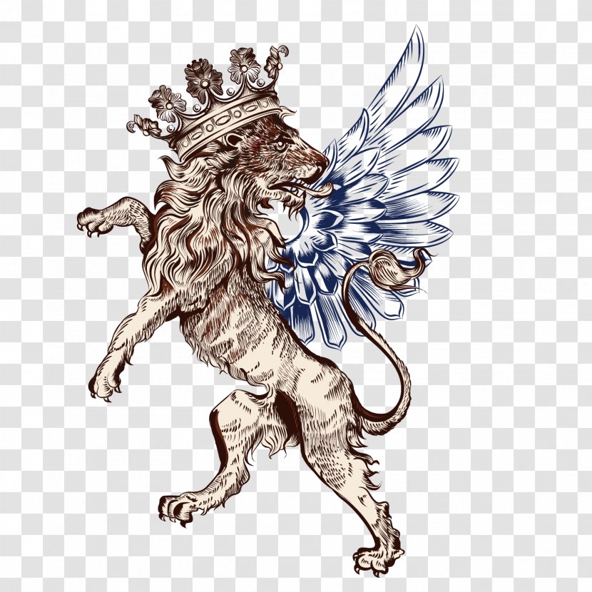 Lion Illustration - Vector King Transparent PNG