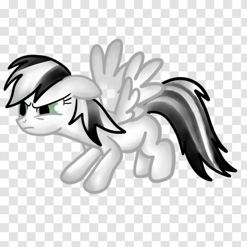 Pony Horse Mane DeviantArt Black And White - Yinyang Transparent PNG
