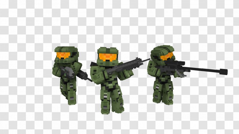 Minecraft Master Chief Halo 3: ODST Spartan Factions Of - Gun Mod Transparent PNG