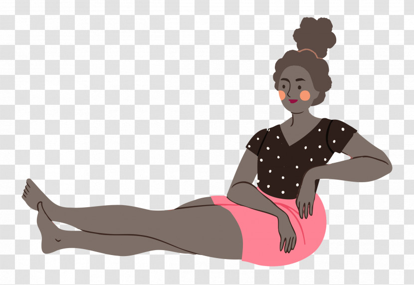 Relaxing Lady Woman Transparent PNG