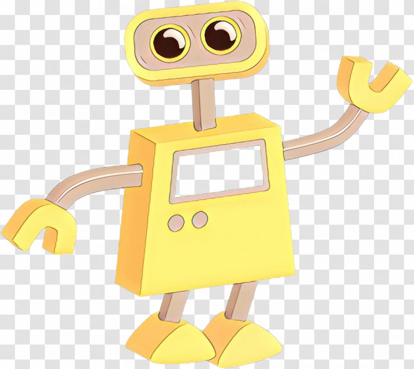 Cartoon Yellow Robot Machine Technology - Toy Transparent PNG