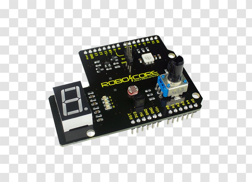 Microcontroller Electronics Electronic Engineering Arduino Transistor - Robotics - Shield Transparent PNG
