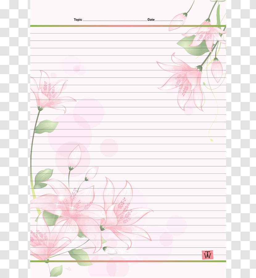 Floral Design Paper Picture Frames Line - Spiral Wire Notebook Transparent PNG