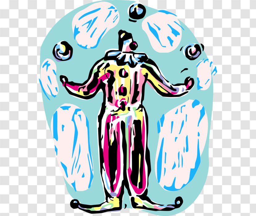 Clip Art Illustration Circus Clown Juggling - Ball Transparent PNG
