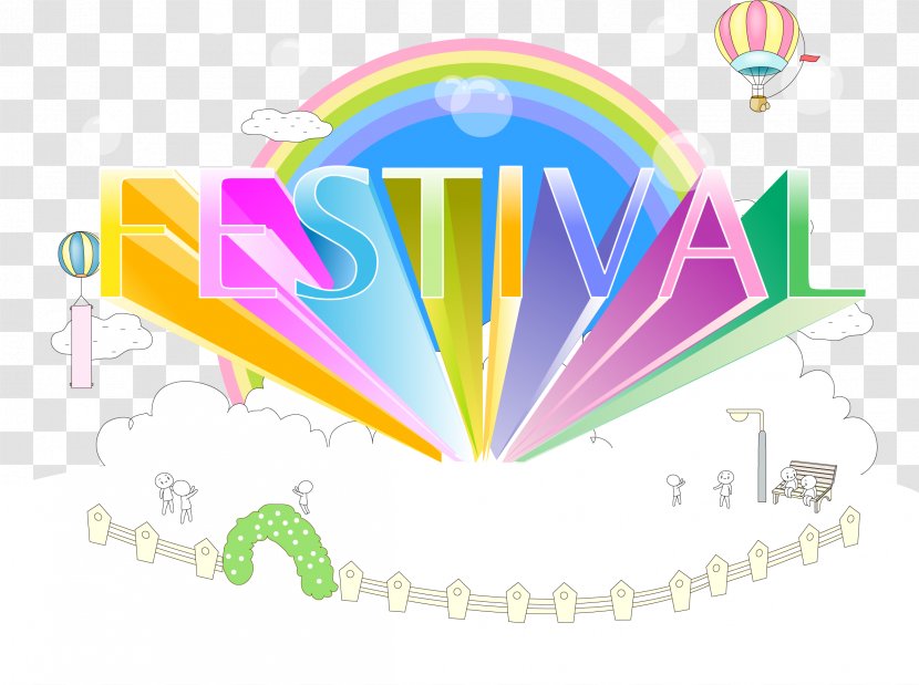 Festival Cartoon Illustration - Logo - Free Arcade Festively Arranged To Pull Vector Transparent PNG