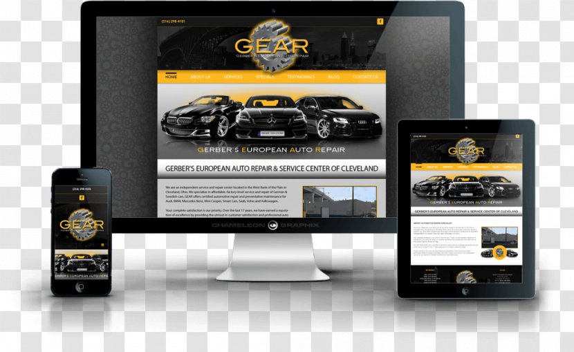 Responsive Web Design Car - Gerber Gear Transparent PNG