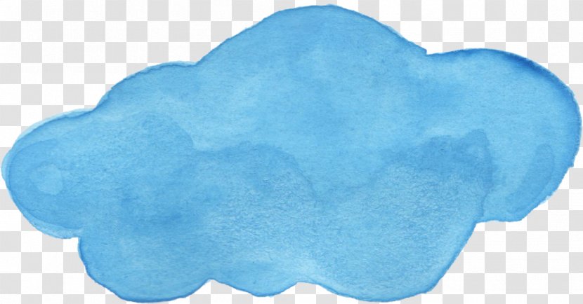 Blue Watercolor Painting HyperX Cloud Aqua - Crayon Transparent PNG