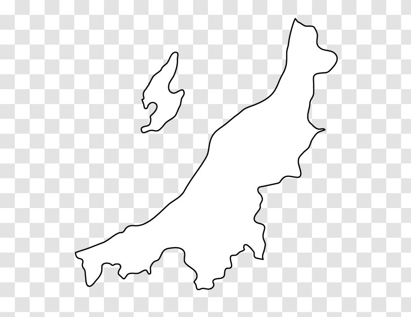 Niigata Prefectures Of Japan Map Clip Art - Line Transparent PNG