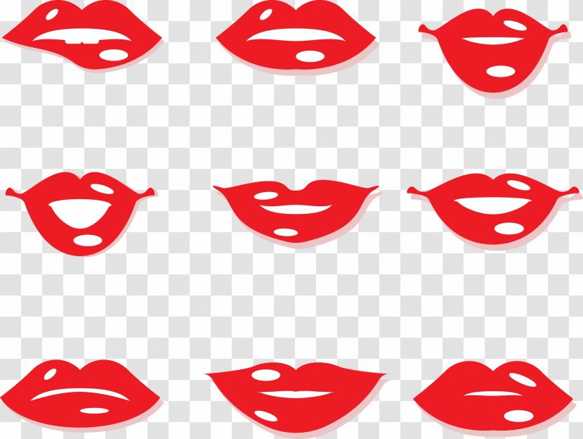 Lip Euclidean Vector Clip Art - Area - Lips Transparent PNG