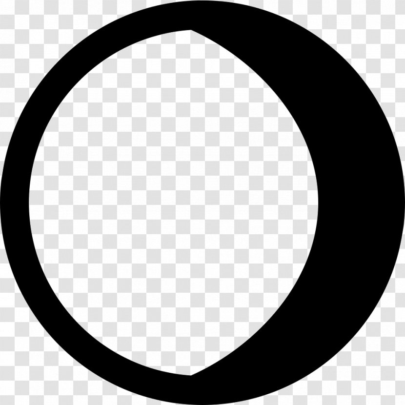 Lunar Phase Moon Circle - Monochrome Transparent PNG