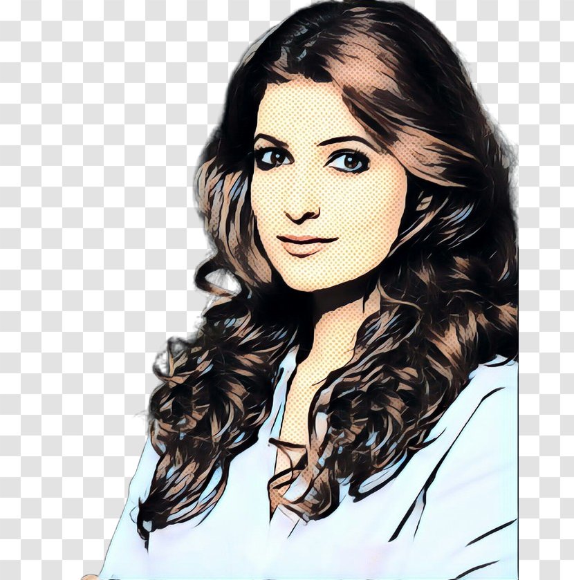 Twinkle Khanna Black Hair Coloring Book Image - Lip - Brown Transparent PNG