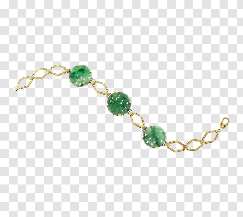 Bracelet Emerald Jewellery Gold Carat - Retro Style Transparent PNG