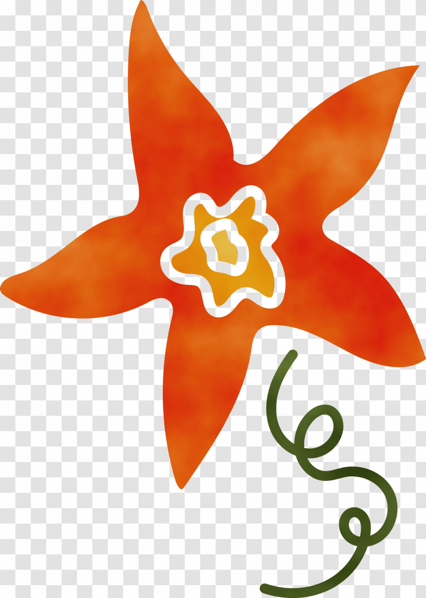 Symbol Orange S.a. Starfish Transparent PNG