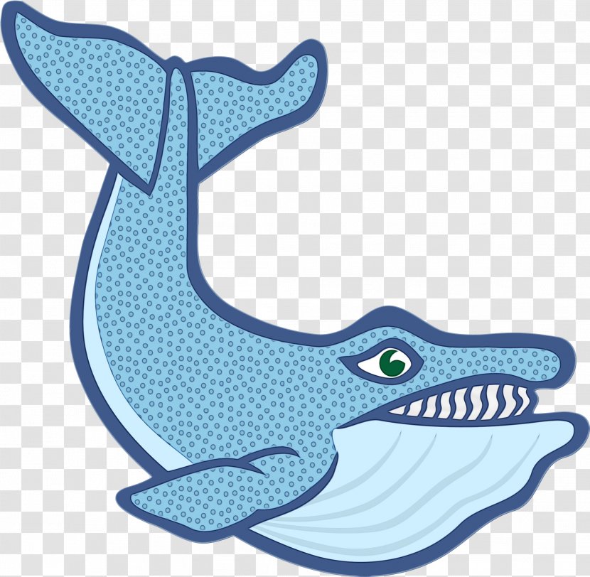 Aqua Cartoon Cetacea Marine Mammal Blue Whale - Paint - Animal Figure Dolphin Transparent PNG