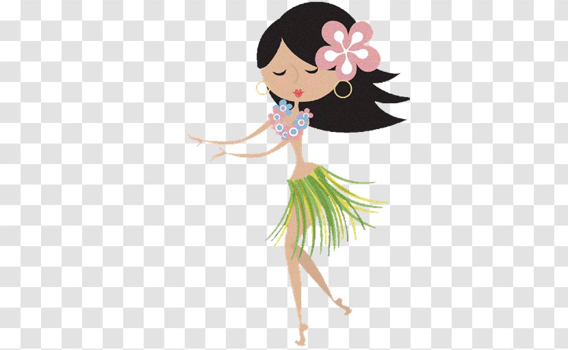 Hula Hawaii Dance Woman Clip Art - Heart - Girls Party Invitation Transparent PNG