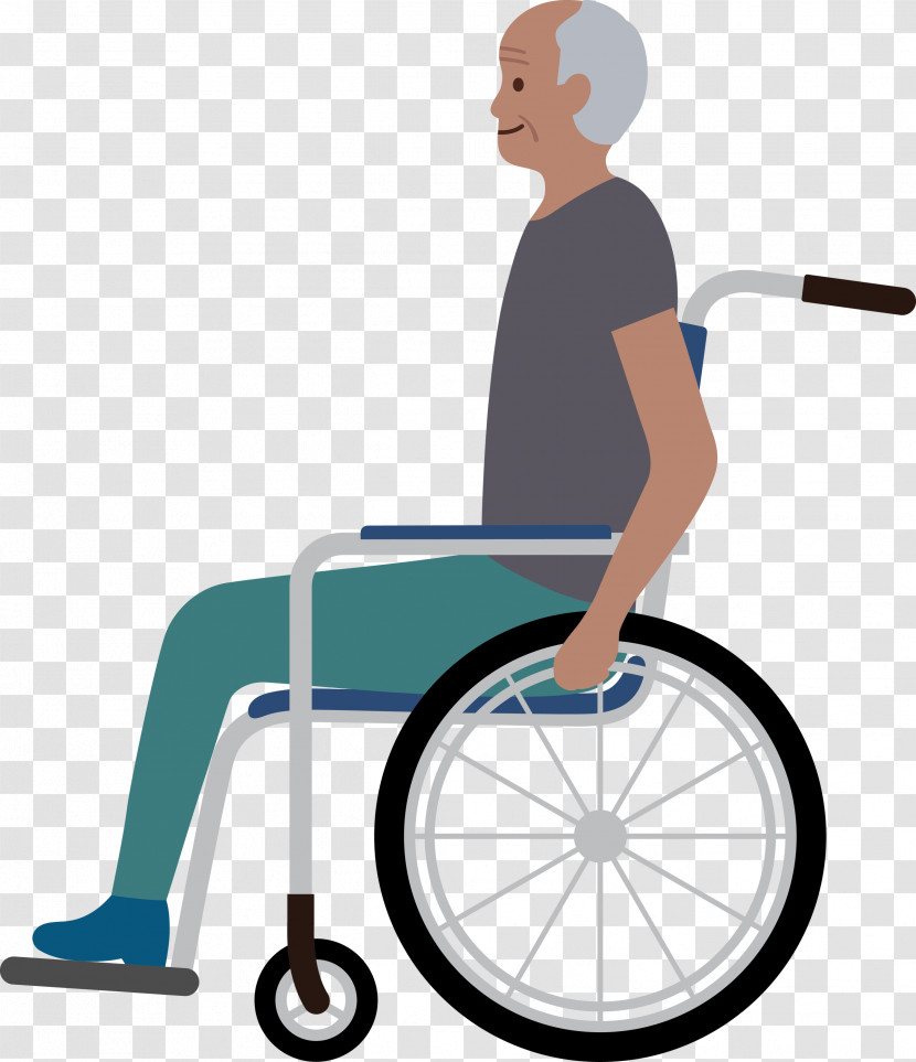 Grandpa Grandfather Wheelchair Transparent PNG