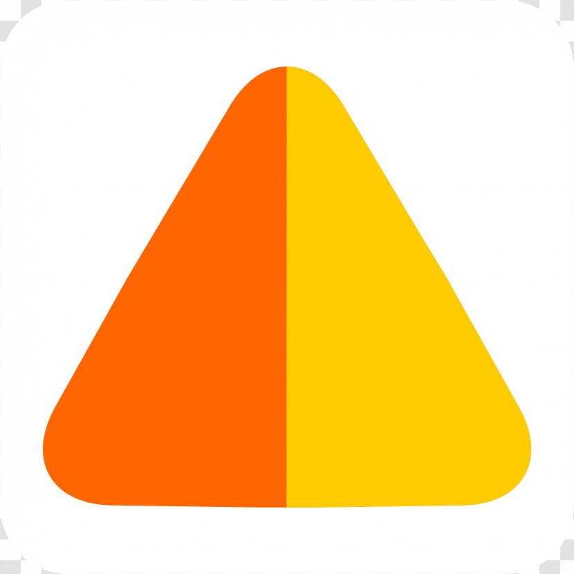 Triangle Line Cone Font - Yellow - Bills Transparent PNG