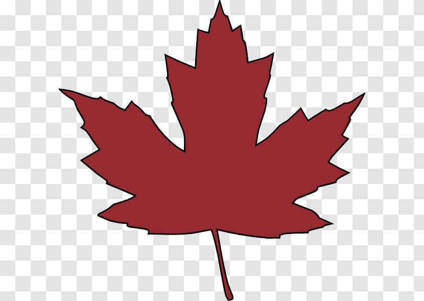 Maple Leaf - Red - Plane Transparent PNG