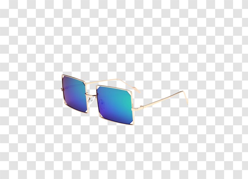 Sunglasses Goggles Turquoise - Rectangle - Hollowed Out Railing Style Transparent PNG