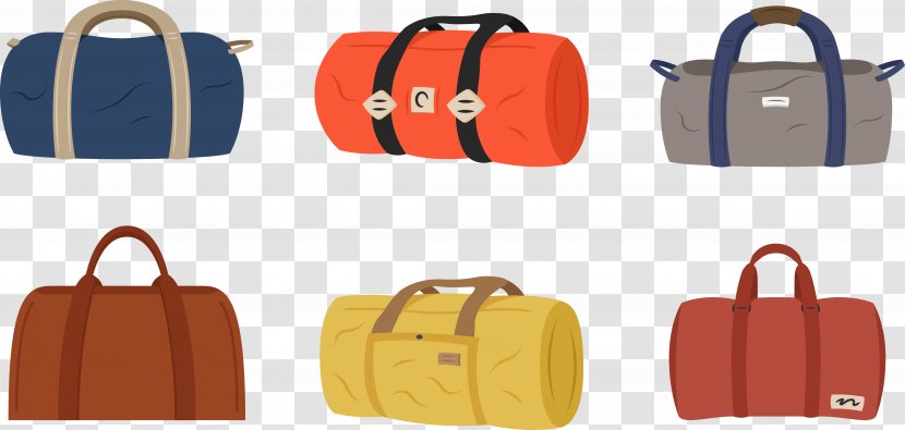 Duffel Bag Euclidean Vector Illustration - Handbag - Luggage Ready To Go Home Transparent PNG