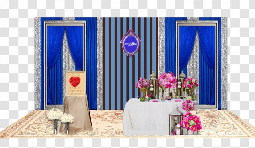 Wedding Reception Marriage - Blue Set Transparent PNG