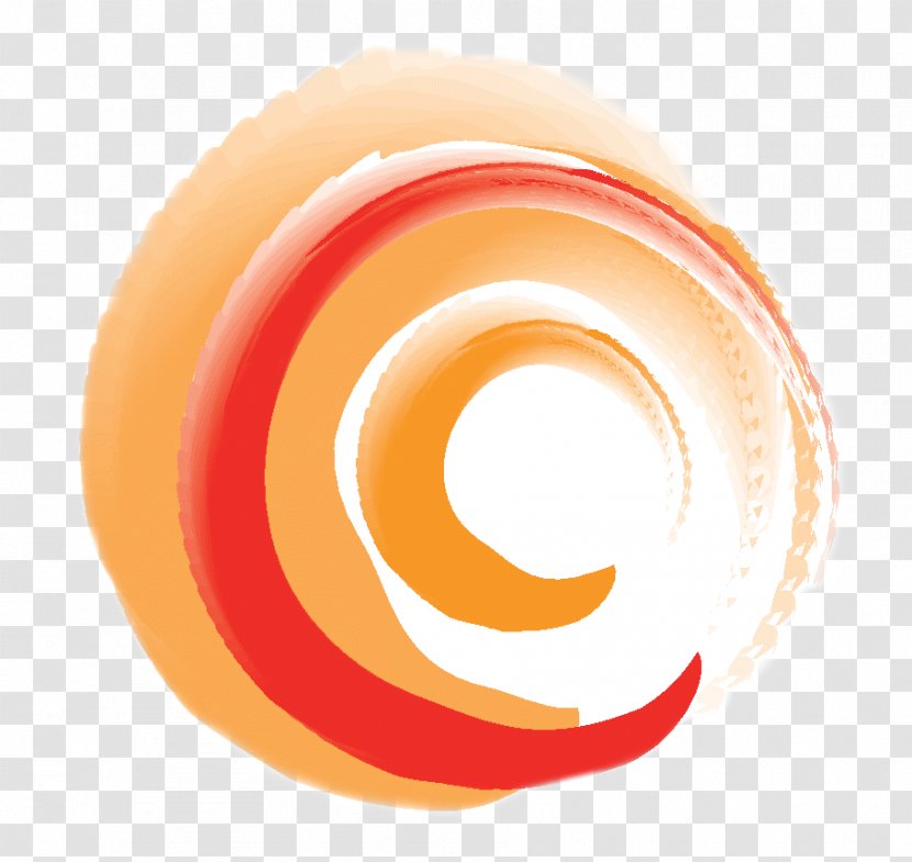 Circle Spiral Close-up Font - Orange Transparent PNG