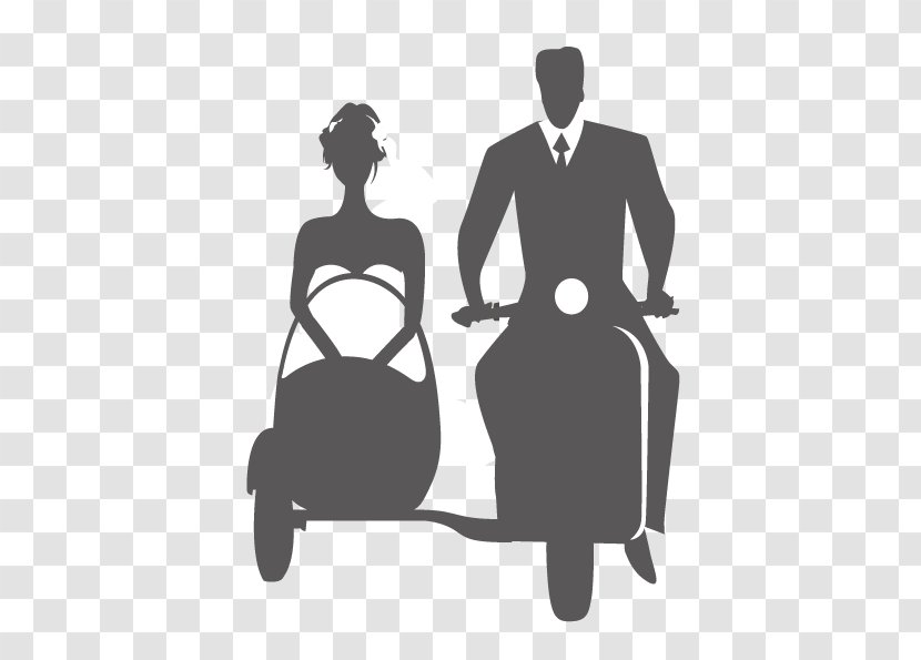 Wedding Invitation Marriage Illustration - Standing - People Riding A Tricycle Vector Transparent PNG