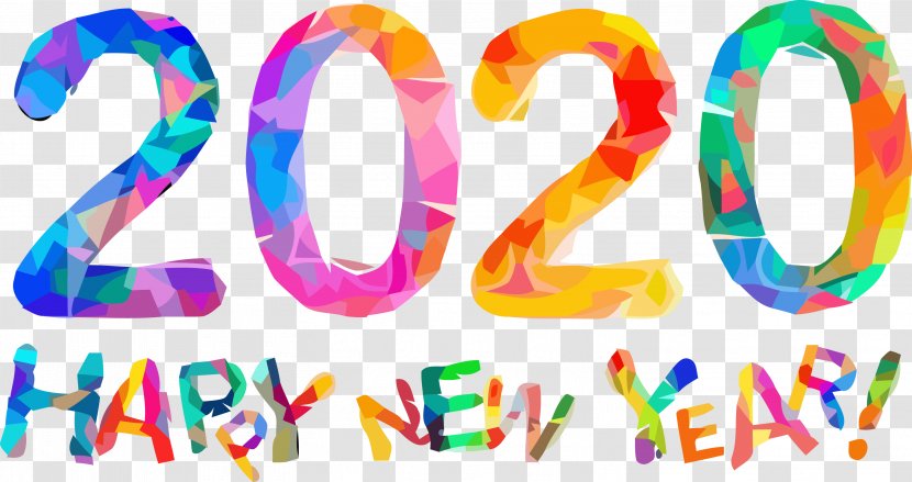 Happy New Year, 2020 - Year - Colorful Letters Transparent PNG