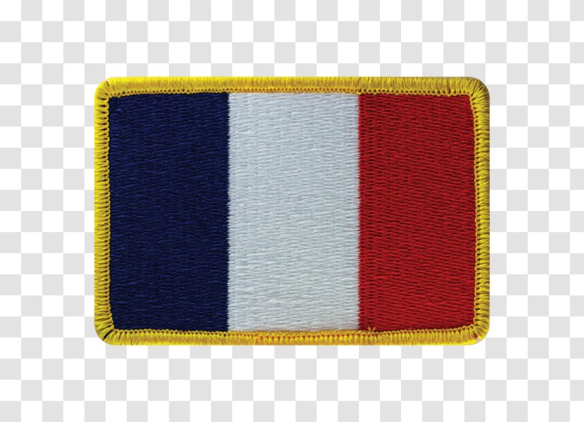 Flag Patch Embroidered Of France National - Placemat Transparent PNG