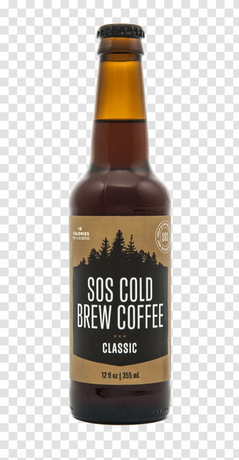 Ale Cold Brew Iced Coffee Beer - Bottle - Labels Transparent PNG