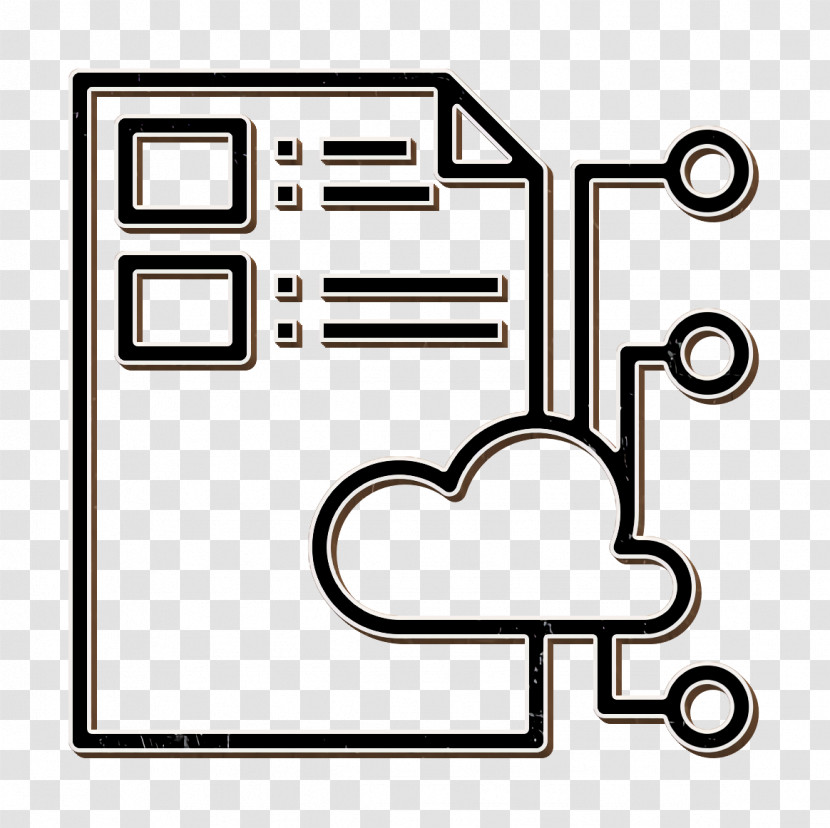 Digital Service Icon Cloud Icon Document Icon Transparent PNG